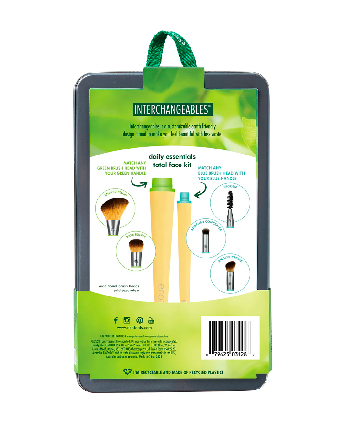 Interchangeable Daily Essentials Total Face Makeup Brush Kit