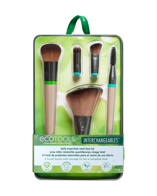 Interchangeable Daily Essentials Total Face Makeup Brush Kit